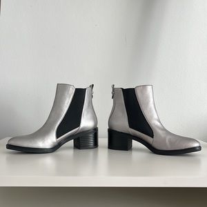 Zara Silver Ankle Boots